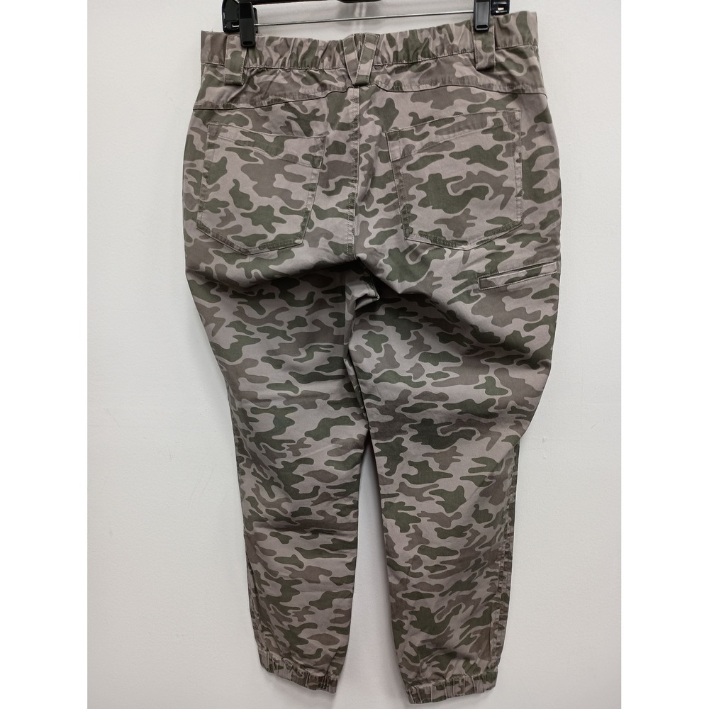 Duluth Trading Co Jogger Pants Womens 12 Green Camo Cargo Utility Outdoor - Picture 9 of 14